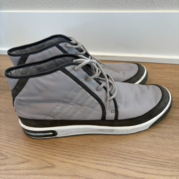 Yohji Yamamoto high top sneakers Gray Size 12.5 Mens - Picture 1 of 9